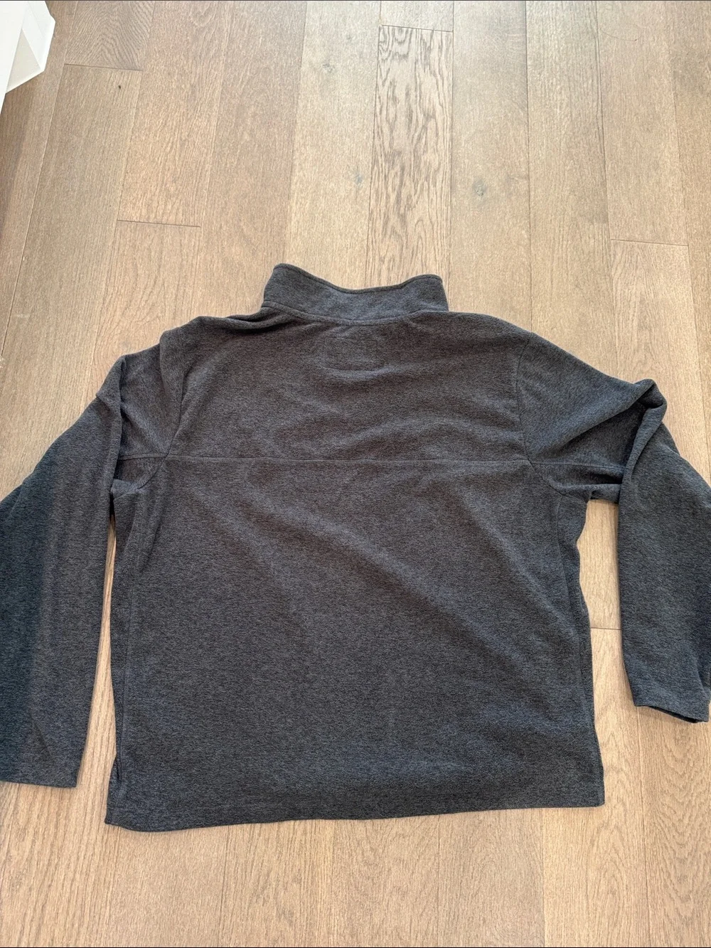 Lands’ End Fleece Quarter Zip Anyweather‎ Pullover Men’s XL High Collar Gray